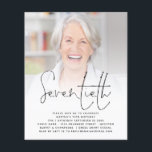 Prospectus 11,4 Cm X 14,2 Cm PAPER Script Photo 70th Birthday Party Invitation<br><div class="desc">Une alternative PAPER (pas de carte) de grande valeur SANS ENVELOPPES à la taille plus petite 4, 5" x 5, 6" et à un prix réduit. (Les enveloppes A6 standard sont la taille la plus proche à adapter). Script Photo 70th Birthday Party Invitation. Un design minimaliste pour votre soixante-dixième anniversaire,...</div>