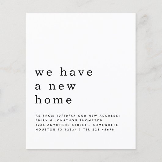 Prospectus 11,4 Cm X 14,2 Cm PAPER| Simple Moving New Home Détails (Devant)