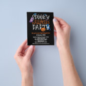 Prospectus 11,4 Cm X 14,2 Cm PAPER | Spooky Halloween Party Black Invitation (main)