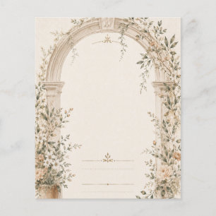 Prospectus 11,4 Cm X 14,2 Cm Papeterie de mariage pour cérémonies méditerranéen