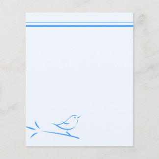 Prospectus 11,4 Cm X 14,2 Cm Papier à lettres Blue Bird