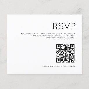 Prospectus 11,4 Cm X 14,2 Cm PAPIER Carte de réponse simple avec code QR pour