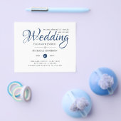 Prospectus 11,4 Cm X 14,2 Cm Papier circulaire BUDGET Marine Mariage bleu (Simple)