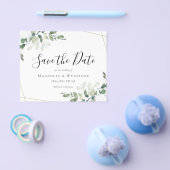 Prospectus 11,4 Cm X 14,2 Cm PAPIER Eucalyptus Aquarelle Mariage Enregistrer La (Simple)