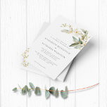 Prospectus 11,4 Cm X 14,2 Cm PAPIER Fleur sauvage Faire-part de mariage de verd<br><div class="desc">PAPIER DE VOYAGE BUDGET Elégant Faire-part de mariage de verdure Fleur sauvage Invitation avec notre belle sauge eucalyptus vert et neutre crémeux de fleurs sauvages blancs et de verdure avec typographie moderne. La verdure douce et le vert d'eucalyptus apportent une esthétique naturelle, tandis que le blanc crémeux floral donne au...</div>