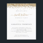 Prospectus 11,4 Cm X 14,2 Cm PAPIER | Invitation du Sweet sixteen de Parties sc<br><div class="desc">Parties scintillant d'or Sweet sixteen Invitation. Une alternative PAPER (pas de carte) de grande valeur SANS ENVELOPPES à la taille plus petite 4, 5" x 5, 6" et à un prix réduit. (Les enveloppes A6 standard sont la taille la plus proche à adapter). Une bordure de parties scintillant en faux...</div>