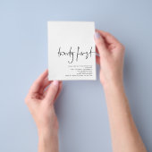 Prospectus 11,4 Cm X 14,2 Cm PAPIER noir Script blanc 21e anniversaire (main)