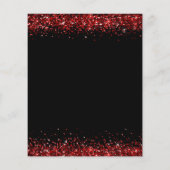 Prospectus 11,4 Cm X 14,2 Cm PAPIER | Parties scintillant rouge Noël Invitation (Dos)