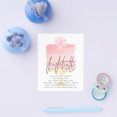 Prospectus 11,4 Cm X 14,2 Cm PAPIER | Pink Cake Script 50th Birthday Invitation (Simple)