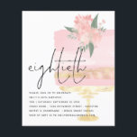 Prospectus 11,4 Cm X 14,2 Cm PAPIER | Pink Gold Birthday Cake 80th Party Invita<br><div class="desc">Une alternative PAPER (pas de carte) de grande valeur SANS ENVELOPPES à la taille plus petite 4, 5" x 5, 6" et à un prix réduit. (Les enveloppes A6 standard sont la taille la plus proche à adapter). Pink Gold Birthday Cake 80th Party Invitation. L'en-tête Eighantième est dans un élégant...</div>