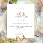 Prospectus 11,4 Cm X 14,2 Cm PAPIER Simple Texte Blush 40e Invitation anniversa<br><div class="desc">PAPER Simple Texte Blush Invitation 40e anniversaire. Une alternative de 4, 5 x 5, 6 pouces entièrement personnalisable,  rapport qualité/prix PAPER,  pas de carte,  fournie SANS enveloppe (A6 sont la taille la plus proche à adapter).</div>