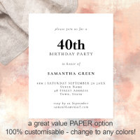 PAPIER Texte simple N'importe quelle couleur 40e a