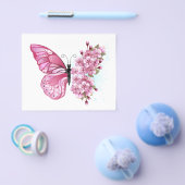 Prospectus 11,4 Cm X 14,2 Cm Papillon à fleurs avec Sakura rose (Simple)