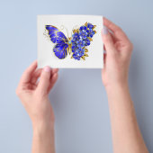 Prospectus 11,4 Cm X 14,2 Cm Papillon Saphir Fleur (main)