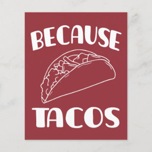 Prospectus 11,4 Cm X 14,2 Cm Parce que Tacos      
