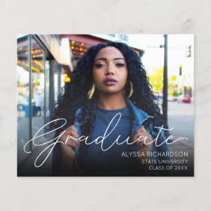 Prospectus 11,4 Cm X 14,2 Cm Partie de graduation de la photo du script budgéta