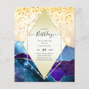 Prospectus 11,4 Cm X 14,2 Cm PARTIES SCINTILLANT BUDGÉTAIRE Glam Foil Plutôt Fi