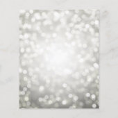 Prospectus 11,4 Cm X 14,2 Cm Parties scintillant de ballons d'argent Invitation (Dos)