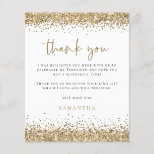 Prospectus 11,4 Cm X 14,2 Cm PARTIES SCINTILLANT d'or PAPER 30e anniversaire Me