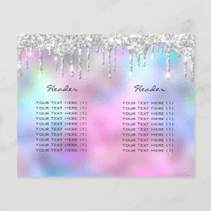 Prospectus 11,4 Cm X 14,2 Cm Parties scintillant étincelle maquillage oeil lash