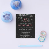 Prospectus 11,4 Cm X 14,2 Cm Parties scintillant Holographique Nous sommes Open (Simple)