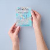 Prospectus 11,4 Cm X 14,2 Cm Parties scintillant holographique Opal Iridescente (main)