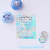 Prospectus 11,4 Cm X 14,2 Cm Parties scintillant holographique Opal Iridescente (Simple)