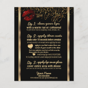 Prospectus 11,4 Cm X 14,2 Cm Parties scintillant rouge cannelle Instructions 💋