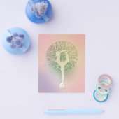 Prospectus 11,4 Cm X 14,2 Cm Pastel Pink Rainbow Yoga Tree (Simple)