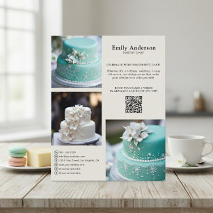 Prospectus 11,4 Cm X 14,2 Cm Pâtisserie Chef de pâtisserie Publicité promotionn