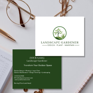 Prospectus 11,4 Cm X 14,2 Cm Paysagiste Flyer | Jardinerie Professionnelle