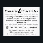 Prospectus 11,4 Cm X 14,2 Cm Peintre et décorateur noir & blanc moderne<br><div class="desc">Black & White Painter & Decorator Advertising Flyer by The Business Card Store.</div>