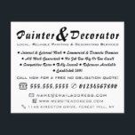 Prospectus 11,4 Cm X 14,2 Cm Peintre et décorateur noir & blanc moderne<br><div class="desc">Black & White Painter & Decorator Advertising Flyer by The Business Card Store.</div>