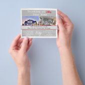 Prospectus 11,4 Cm X 14,2 Cm Penser à vendre votre carte postale (main)