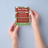 Prospectus 11,4 Cm X 14,2 Cm Père Noël Candy, Recrutement Saisonnier Publicité (main)