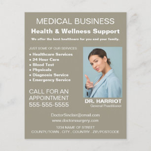 Prospectus 11,4 Cm X 14,2 Cm Personalised Logo, General Practitioner, Nurse