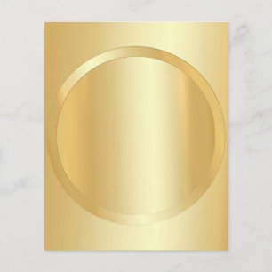 Prospectus 11,4 Cm X 14,2 Cm Personnalisé Ajouter Votre Texte Faux Gold Glamor 