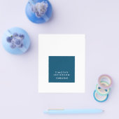 Prospectus 11,4 Cm X 14,2 Cm Personnalisé Océan Bleu Blanc Élégant Moderne (Simple)