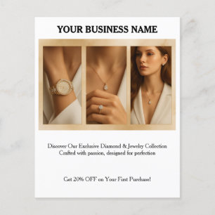 Prospectus 11,4 Cm X 14,2 Cm Personnalisez le flyer marketing professionnel pho