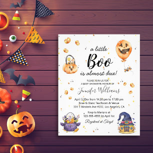 Prospectus 11,4 Cm X 14,2 Cm petit boo, invitation flyer de baby shower Hallowe