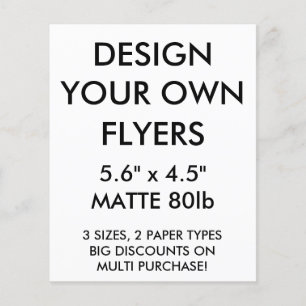 Prospectus 11,4 Cm X 14,2 Cm Petits Flyers brillants personnalisés de 5,6 po x 