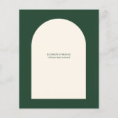 Prospectus 11,4 Cm X 14,2 Cm PHOTO BUDGÉTAIRE Émeraude Mariage vert Enregistrer (Dos)