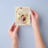 Prospectus 11,4 Cm X 14,2 Cm Photo Champagne Graduation Save the Date (main)