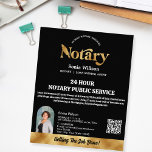 Prospectus 11,4 Cm X 14,2 Cm Photo de code QR de l'agent de signature du notair<br><div class="desc">Un flyer notaire mobile moderne et élégant avec typographie de script de calligraphie et stylo plume avec arrière - plan agate. Idéal pour les notaires,  professionnels,  avocats,  agents de prêts,  agents hypothécaires... ajoutez votre photo.</div>