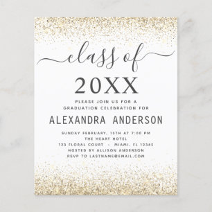 Prospectus 11,4 Cm X 14,2 Cm Photo de Graduation du budget Classe d'or blanc de