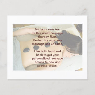 Prospectus 11,4 Cm X 14,2 Cm Photo de massage Hot Stones