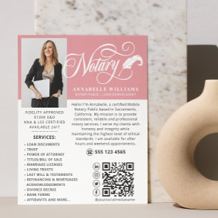 Prospectus 11,4 Cm X 14,2 Cm Photo de notaire du code QR moderne