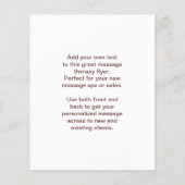 Prospectus 11,4 Cm X 14,2 Cm Photo Massage en pierre chaude (Dos)