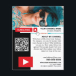 Prospectus 11,4 Cm X 14,2 Cm Photo personnalisée et code QR, Youtube - Vlogger<br><div class="desc">Photo personnalisée & QR Code,  Youtube - Flyer publicitaire Vlogger par The Carte de visite Store.</div>