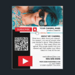 Prospectus 11,4 Cm X 14,2 Cm Photo personnalisée et code QR, Youtube - Vlogger<br><div class="desc">Photo personnalisée & QR Code,  Youtube - Flyer publicitaire Vlogger par The Carte de visite Store.</div>